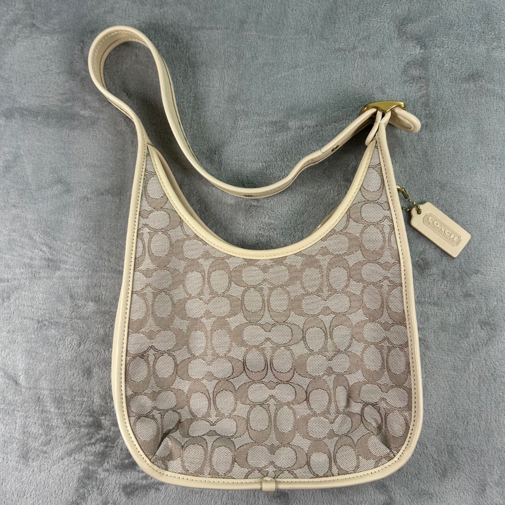 Coach Ergo Shoulder Bag Signature Jacquard Beige Cream C2588 Hobo Bag